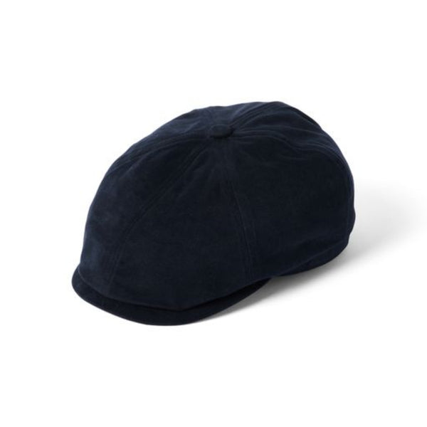 The Hat Shop Failsworth Cotton Canvas Hudson Cap Navy/Salmon