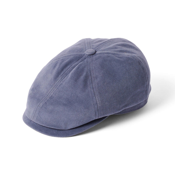 The Hat Shop Failsworth Canvas Hudson Cap in Slate/Brick