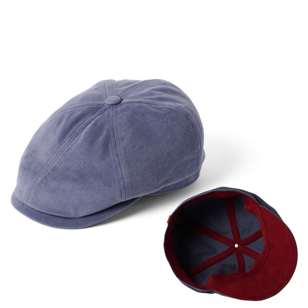 The Hat Shop Failsworth Canvas Hudson Cap in Slate/Brick