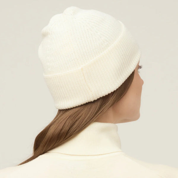 The Hat Shop Tilley Merino Wool Hydrowool Cuff Beanie Off White