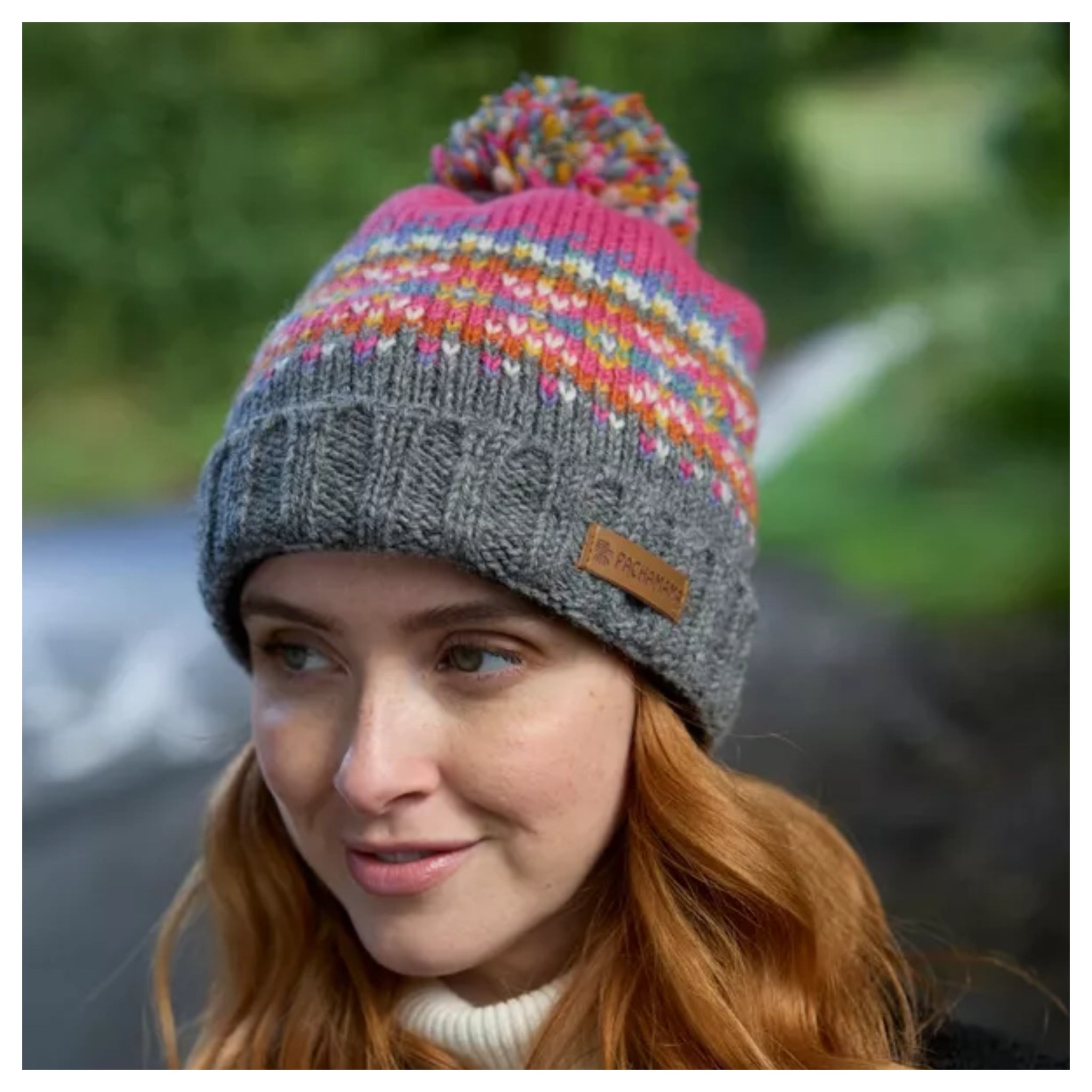 The Hat Shop Pachamama Iona Beanie Hat Pink
