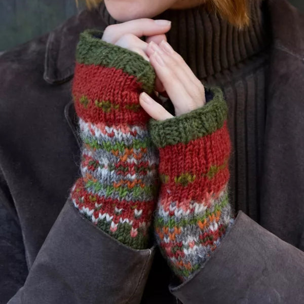 The Hat Shop, Pachamama Iona Handwarmers in Moss