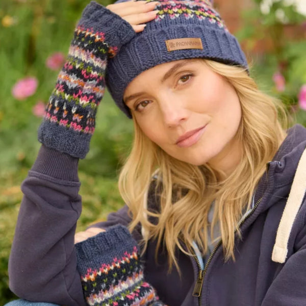 The Hat Shop Pachamama Iona Handwarmers Denim