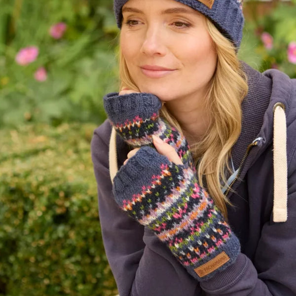 The Hat Shop Pachamama Iona Handwarmers Denim
