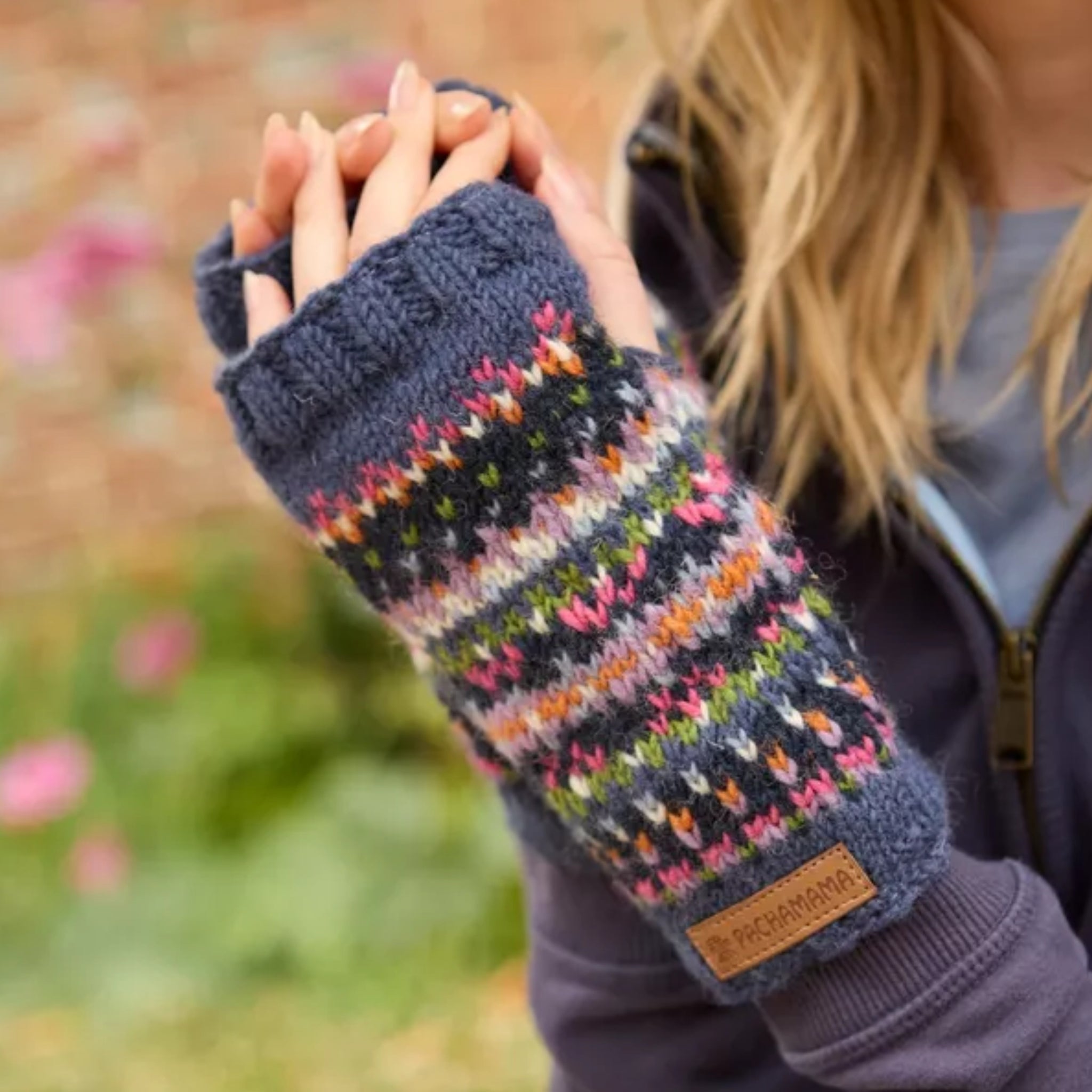 The Hat Shop Pachamama Iona Handwarmers Denim