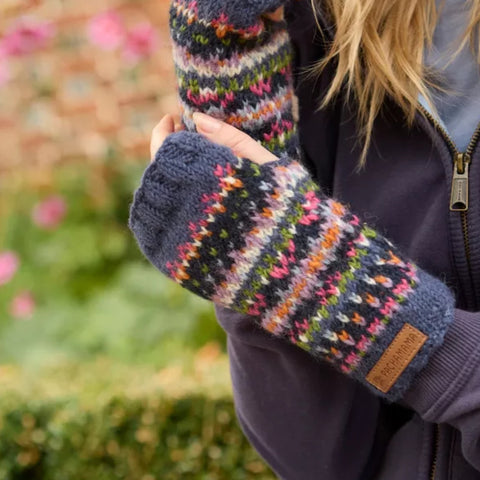 The Hat Shop Pachamama Iona Handwarmers Denim