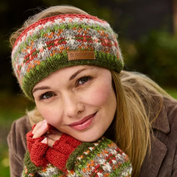 The hat Shop, Pachamama Iona Headband in Moss
