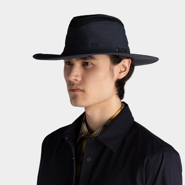 The Hat Shop Tilley LTM6 AIRFLO® Sun Hat 'Midnight Navy' UPF50+ Lifestyle