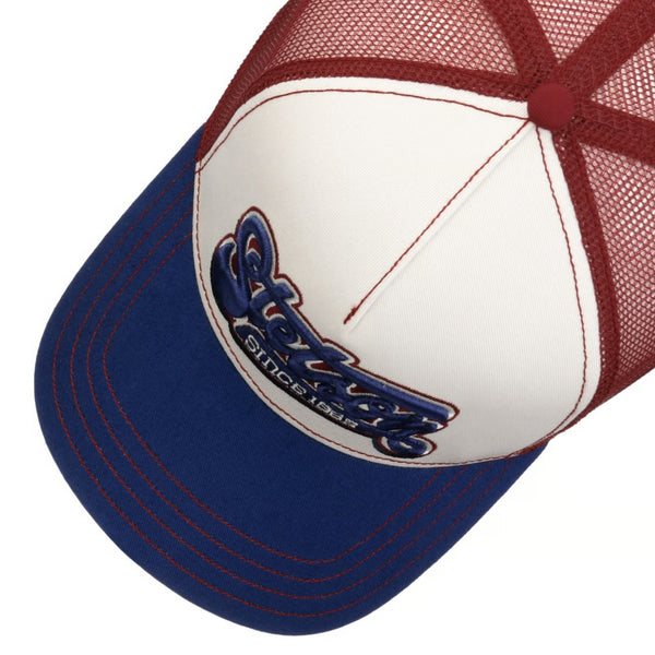 The Hat Shop Stetson Lettering Trucker Cap in Blue