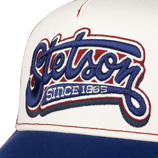 The Hat Shop Stetson Lettering Trucker Cap in Blue