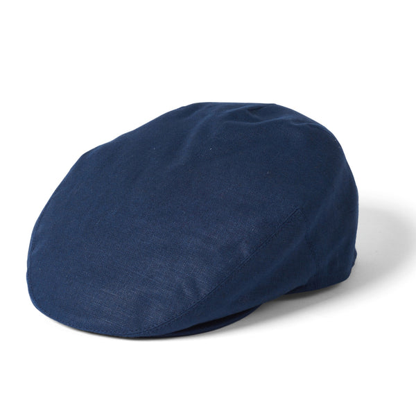 Failsworth 100% Irish Linen Flat Cap Navy