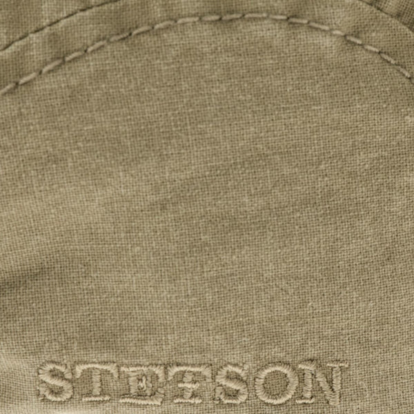 The Hat Shop Stetson Madison Ivy Organic Cotton Flat Cap in Khaki