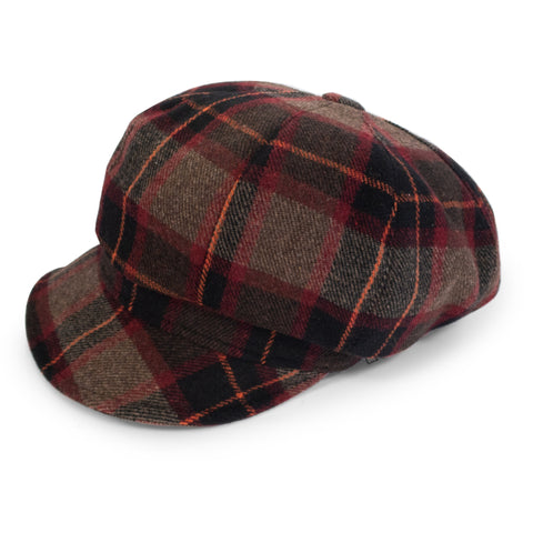 The Hat Shop adies Denton 100% Wool Chelsea Cap 'Red Tweed'