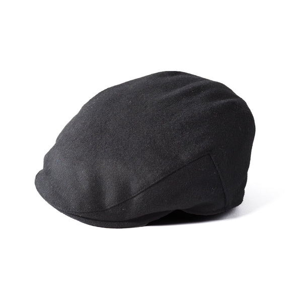 The Hat Shop Failsworth Wool Melton Cap Black