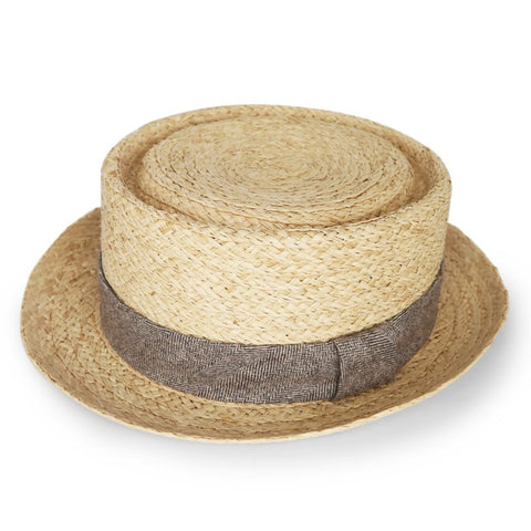 The Hat Shop Denton Raffia Pork Pie Hat