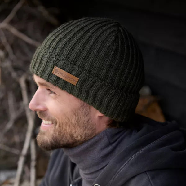 The Hat Shop, Pachamama 100% Merino Wool Fisherman Beanie Hat in Moss