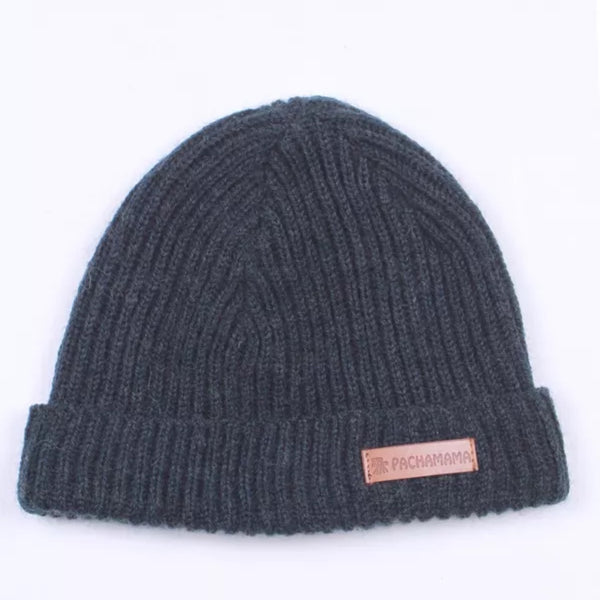 The Hat Shop Pachamama 100%  Merino Wool Fisherman Beanie in Spruce Blue