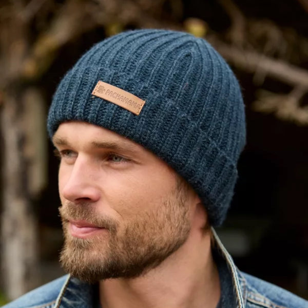 The Hat Shop Pachamama 100%  Merino Wool Fisherman Beanie in Spruce Blue