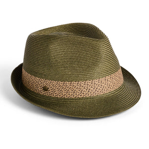 The Hat Shop Failsworth Milan Summer Trilby Hat 'Olive'