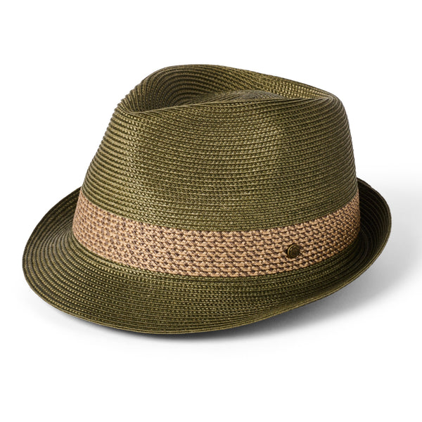 The Hat Shop Failsworth Milan Summer Trilby Hat 'Olive'