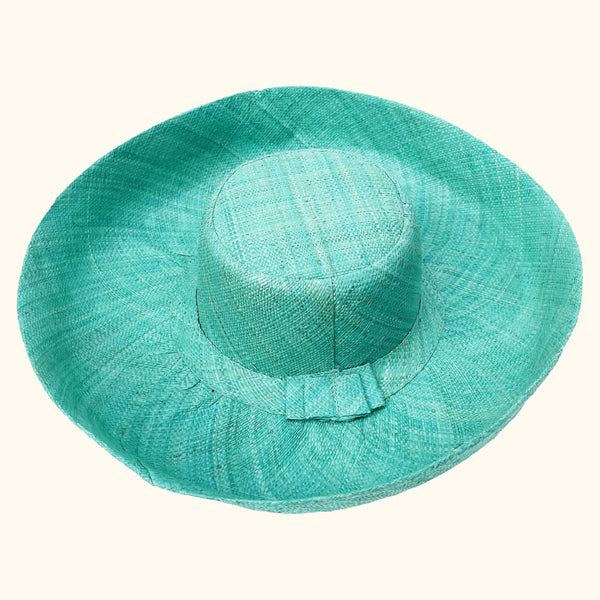 Ladies Raffia Mimosa Summer Hats Aqua