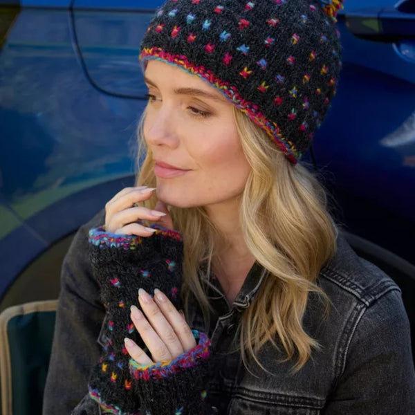 The Hat Shop Pachamama Mosaic Wool Handwarmers