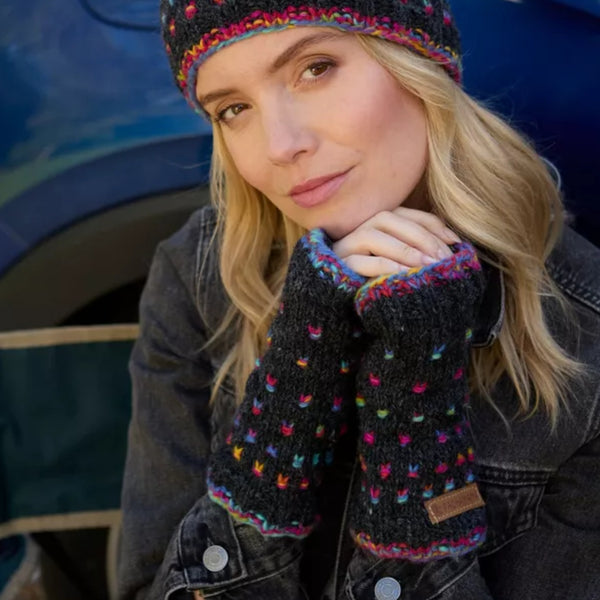 The Hat Shop Pachamama Mosaic Wool Handwarmers