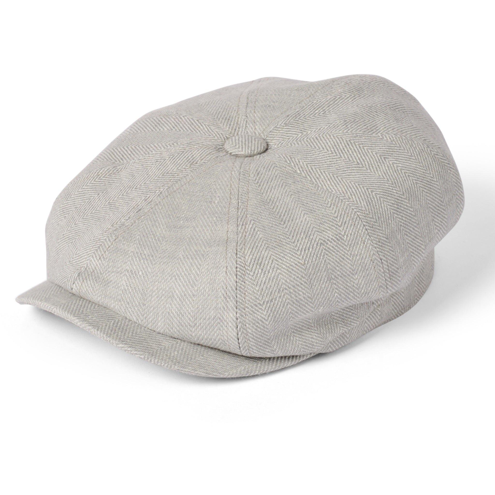 The Hat Shop Failsworth Irish Linen Murphy Bakerboy 'Light Grey'