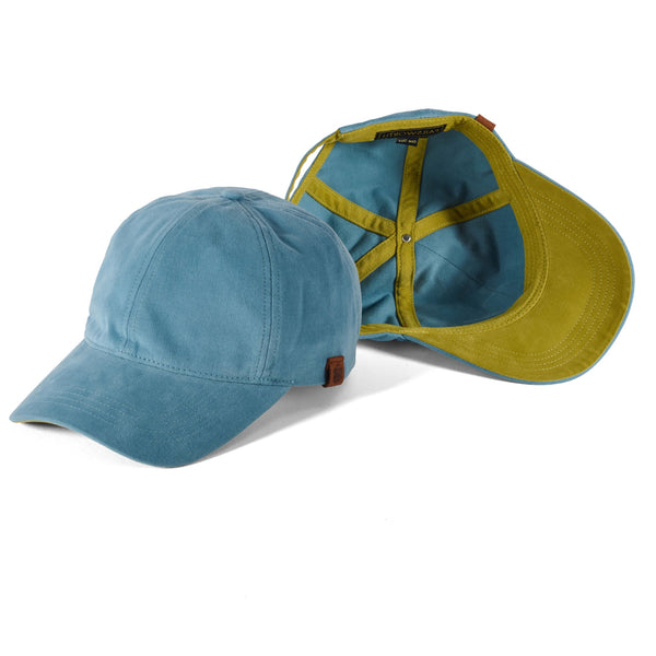 The Hat Shop Failsworth Canvas Baseball Cap Ocean/Apple
