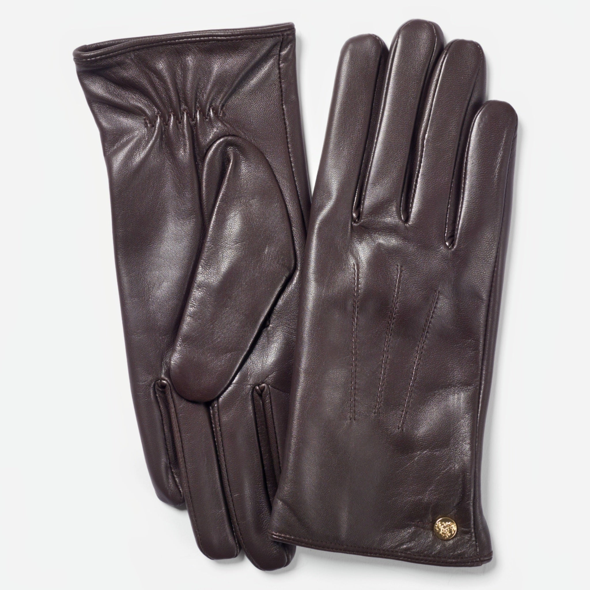 The Hat Shop Ladies Failsworth Leather Touchscreen Gloves Brown