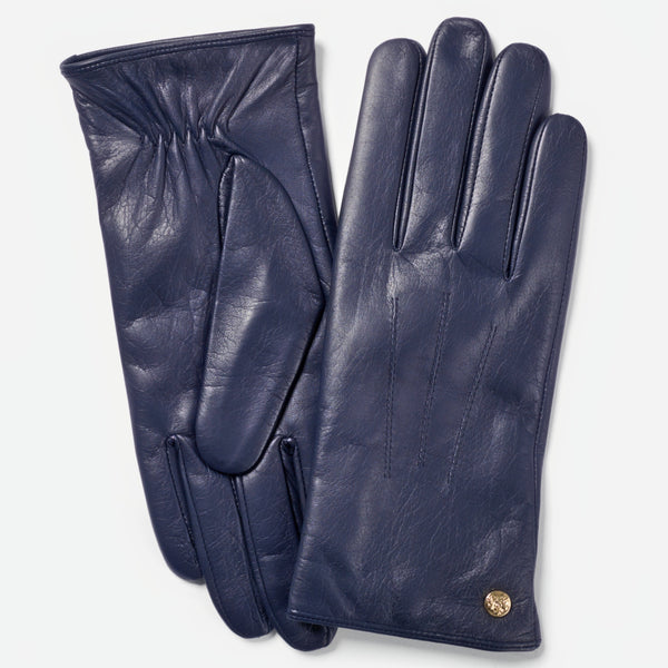The Hat Shop Ladies Failsworth Leather Touchscreen Gloves Navy