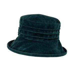 The Hat Shop Proppa Toppa Water Resistant Velour Packable Hat Forest Green