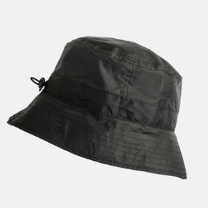The Hat Shop Proppa Toppa Plain Waterproof Packable Hat Black
