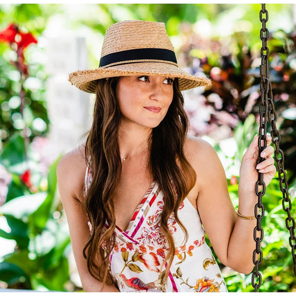 Wallaroo 'Paloma' 100% Straw Sun Hat UPF50+ - The Hat Shop Salisbury