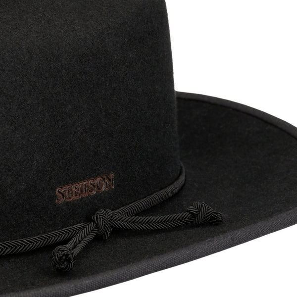 The Hat Shop Stetson Plains Cattleman Western Hat Black