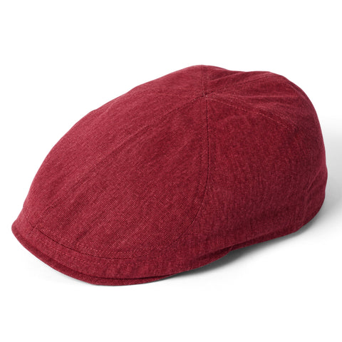 The Hat Shop Failsworth Cotton Porto Duckbill Cap 'Red/Green'