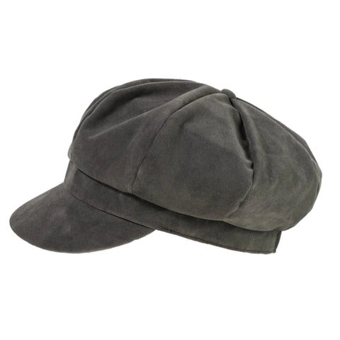 The Hat Shop Ladies Proppa Toppa Bakerboy Chelsea Cap 'Dark Grey' 