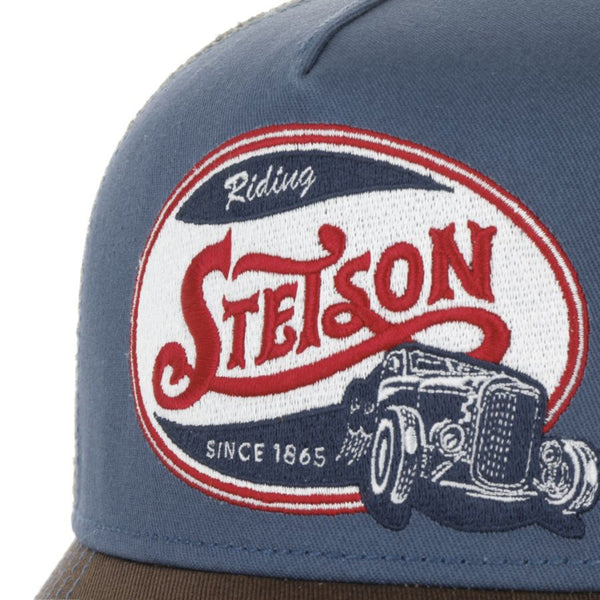 The Hat Shop Stetson Riding Hot Rod Trucker Cap 'Brown-Blue'