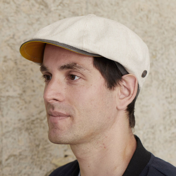 The Hat Shop Dasmarca Raggie Cotton/Linen Bakerboy Cap 'Natural'