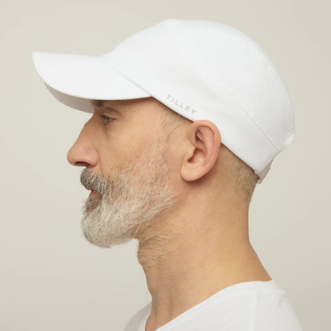 The Hat Shop TIlley Ultra Lightweight Running Cap White Lifestyle