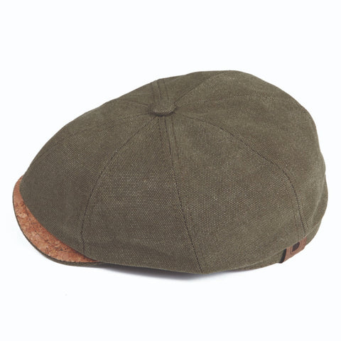 The Hat Shop Dasmarca Cotton Bakerboy Cap Olive