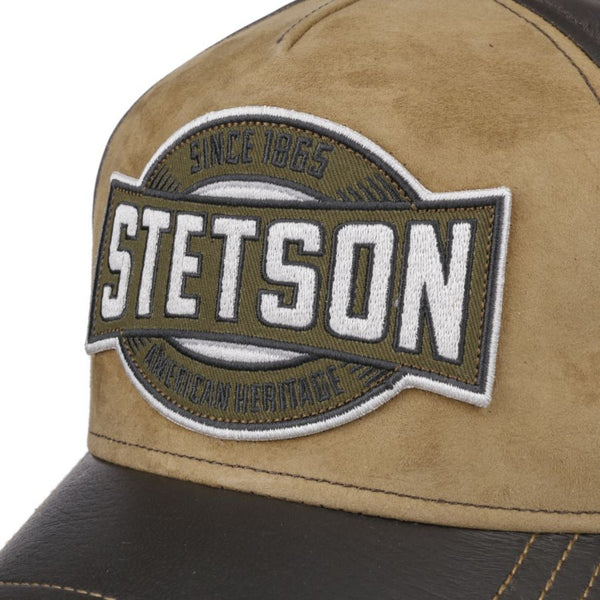 The Hat Shop Stetson Since 1865 Leather Cap 'Beige'