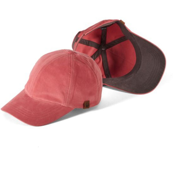 The Hat Shop Failsworth Cotton Canvas Baseball Cap in Salmon and Slate