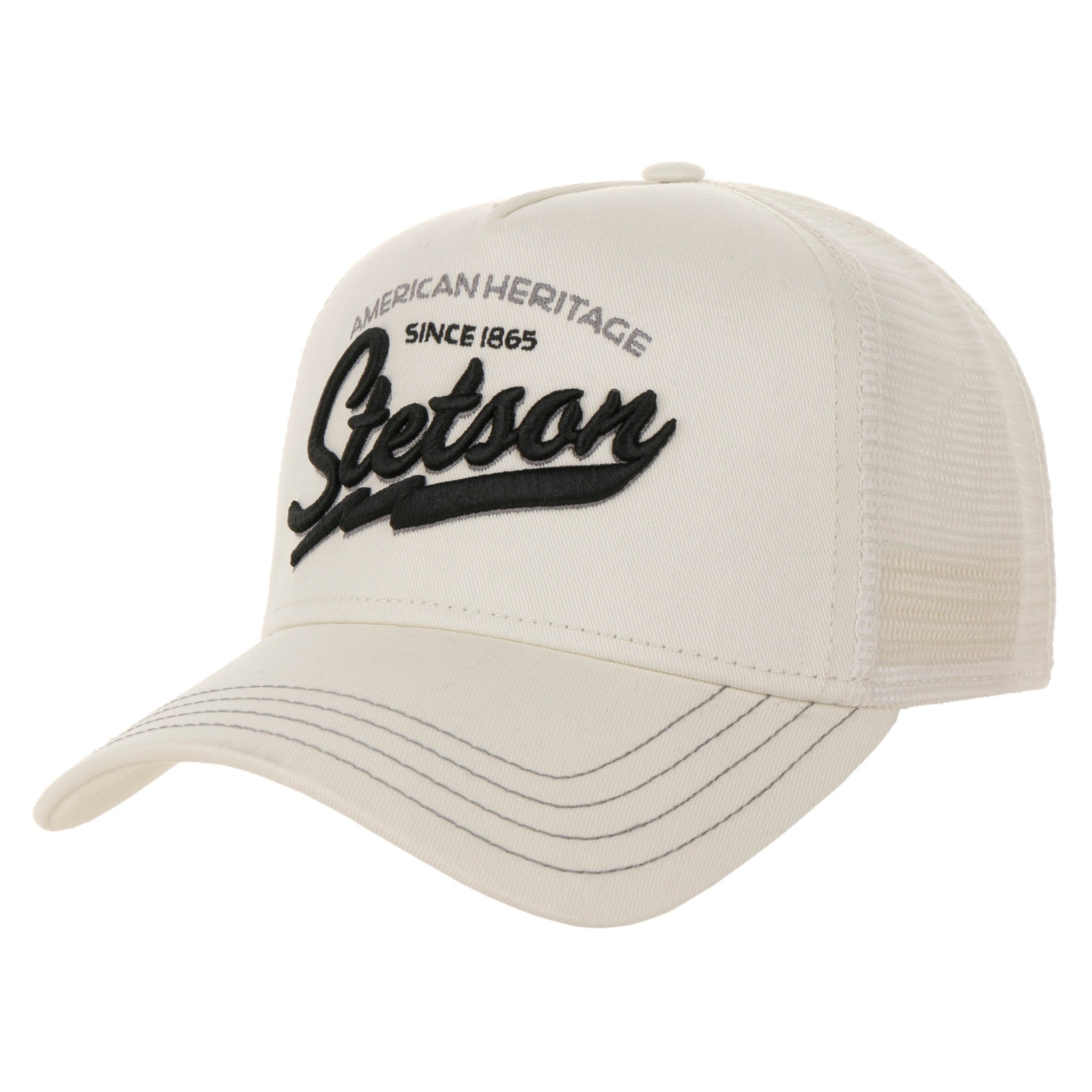 The Hat Stetson Since 1865 Trucker Cap 'Cream White'