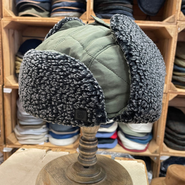 The Hat Shop Failsworth Snowdon Trapper Hat Green Side