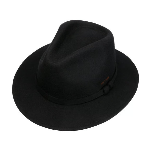 The Hat Shop Stetson Soft WoolFelt Traveller Hat in Black