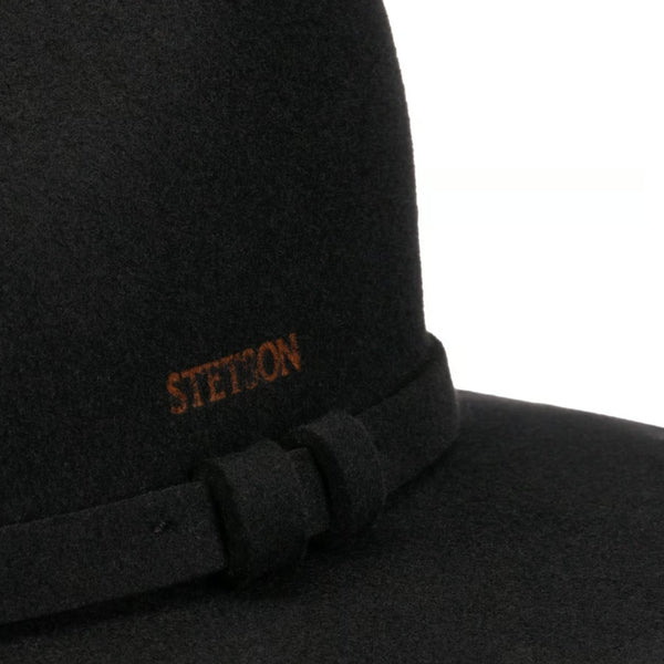 The Hat Shop Stetson Soft WoolFelt Traveller Hat in Black