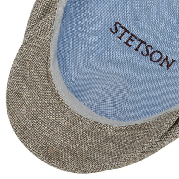 The Hat Shop Stetson Taleco Wool Flat Cap with Linen in Grey