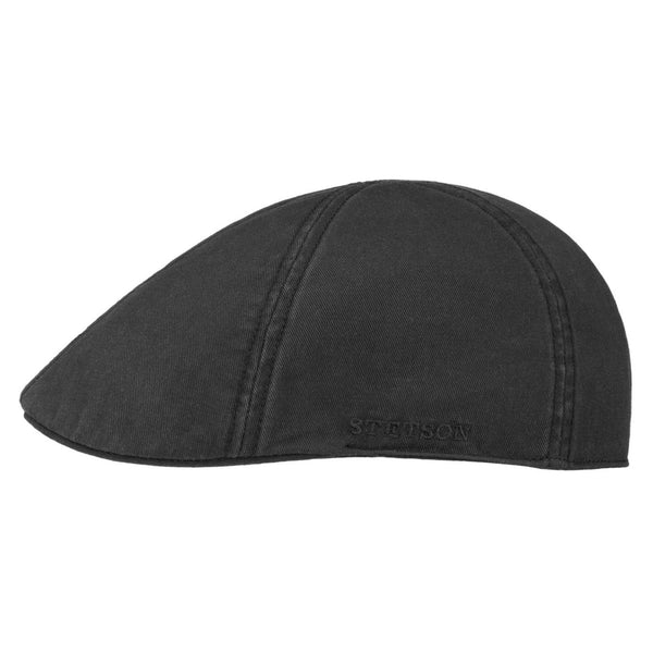 The Hat Shop Stetson Texas Sun Protection Flat Caps 'UPF40+' Black