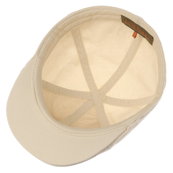 The Hat Shop Stetson Texas Sun Protection Flat Cap 'UPF40+' Oatmeal